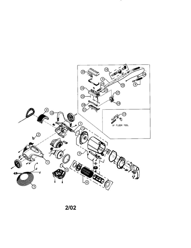 Breeze Vision Diagram and Parts List for 082550  Dirt Devil Canister Vacuum